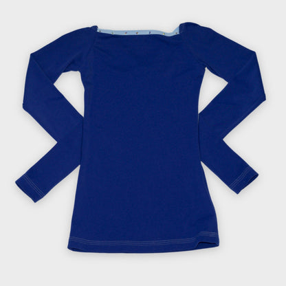 Titta Shirt with Contrasting Trim and Straps Long Sleeves