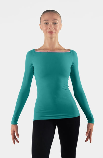 Titta Shirt with Contrasting Trim and Straps Long Sleeves