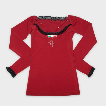 Titta Long Sleeves Shirt with Ruffles