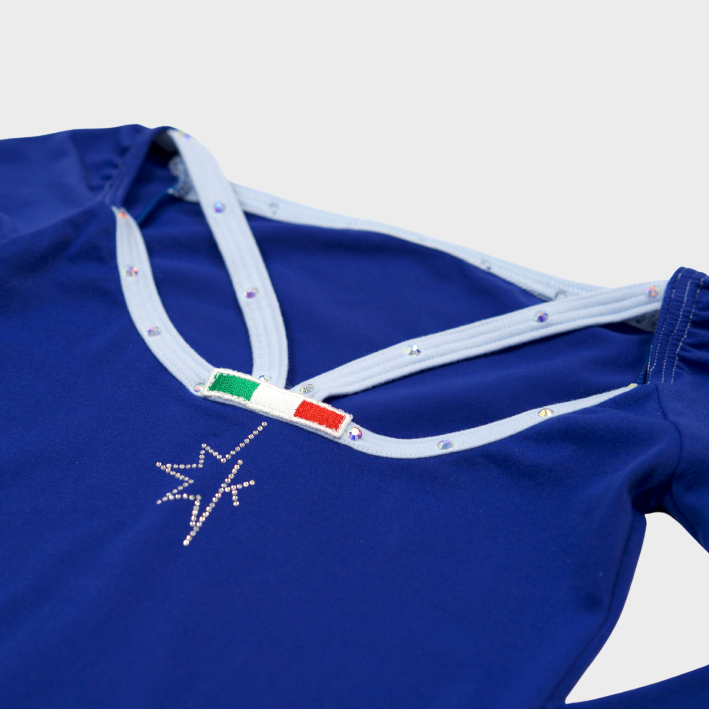 Titta Shirt with Contrasting Trim and Straps Long Sleeves