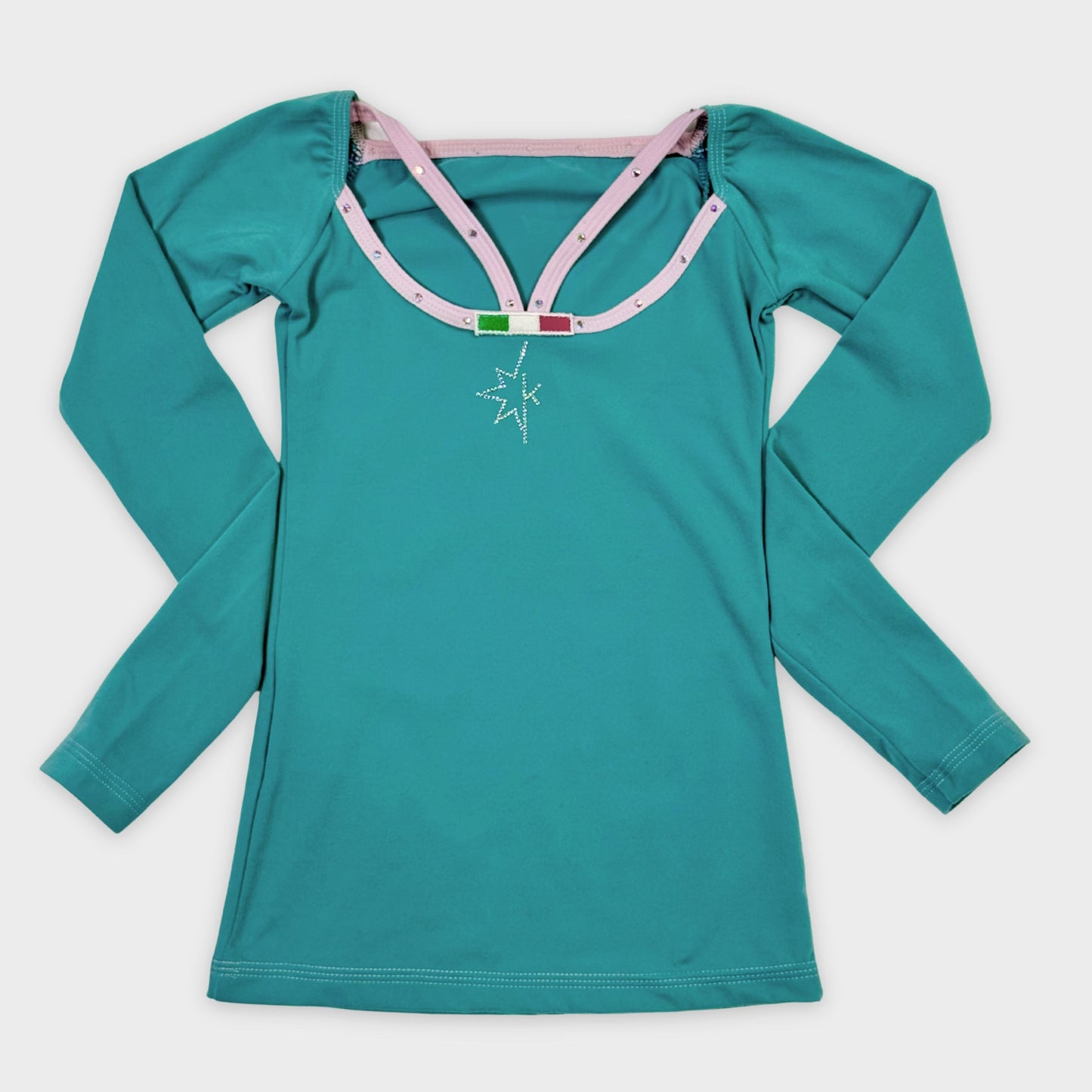 Titta Shirt with Contrasting Trim and Straps Long Sleeves